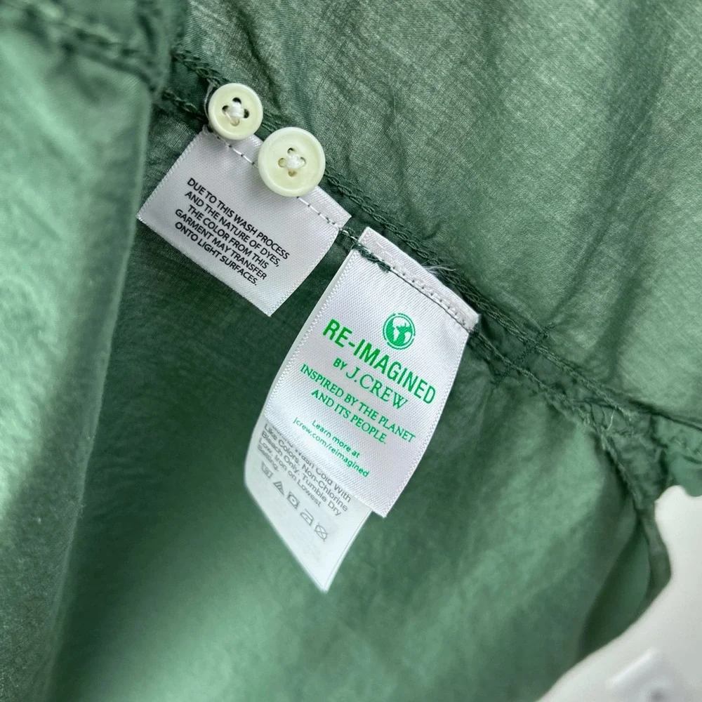 J. Crew Classic Green Short‎ Sleeve Shirt